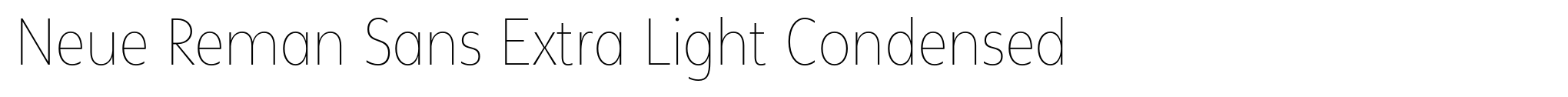 Neue Reman Sans Extra Light Condensed image